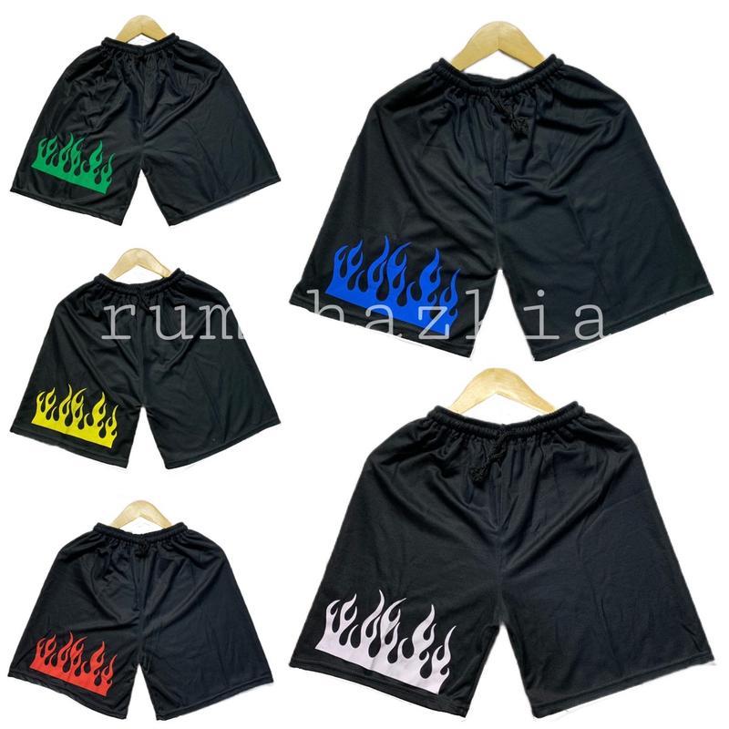 Celana Pendek Motif Api Dewasa dan Anak | Celana Pendek Viral Shorts Surfing Pria Katun Distro Santai Wanita Boxer 0