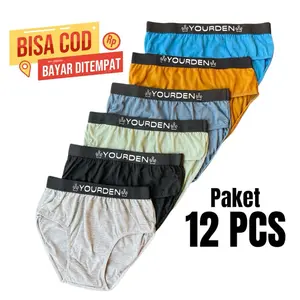 12 pcs dan 6 pcs celana dalam pria dewasa Katun Adem Nyaman Menyerap Keringat Sempak Laki Laki Boxer Pendek Cowok Karet Lembut Remaja Gaya Atletis Regular Fit
