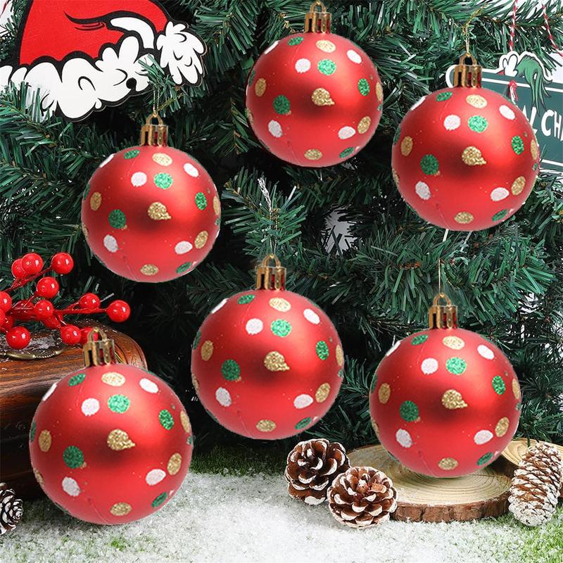 TikTok Shop: 6Pcs Christmas Ball Ornaments Glitter Sequin Foam Ball  Shatterproof Christmas Tree Decorations Xmas Hanging Balls Set for Wedding Party  Holiday Decorations