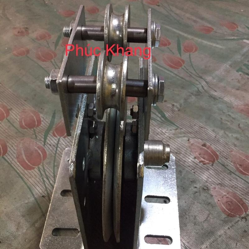 Bộ puly quay mái bạt xếp bằng môtơ cửa cuốn - Phụ kiện mái xếp 2