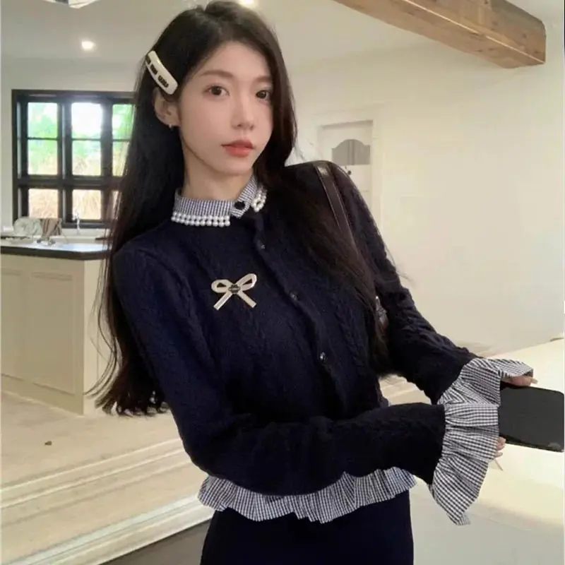Trâm Cài Chống Lộ Thắt Nơ, Phụ Kiện Áo Len Và Cổ Áo Cardigan, Phụ Kiện Dễ Phối Đồ Sinh Viên Nghệ Thuật New York, Phong Cách Ins
