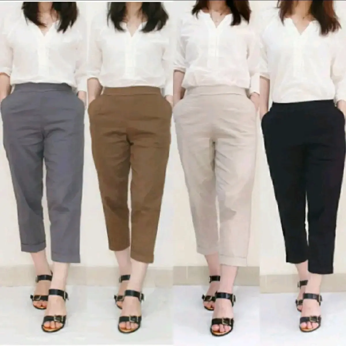 Celana Wanita Gio Pants 7/9 Stretch Katun Twill Combad Melar