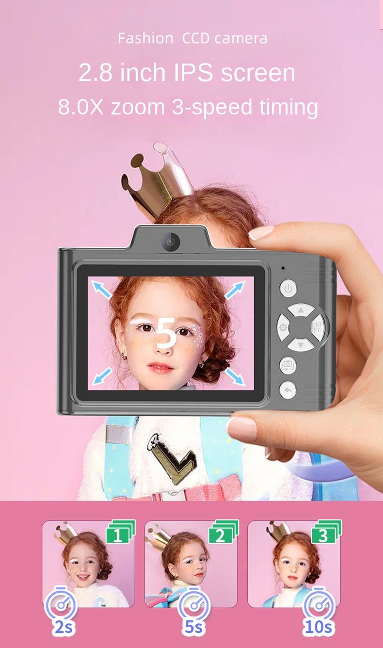 Product Introduction of Student camera, new CCD, retro digital camera, mobile and portable, suitable for gift, good looking 4