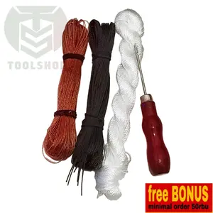 Benang sol 75 Meter hitam putih coklat + jarum