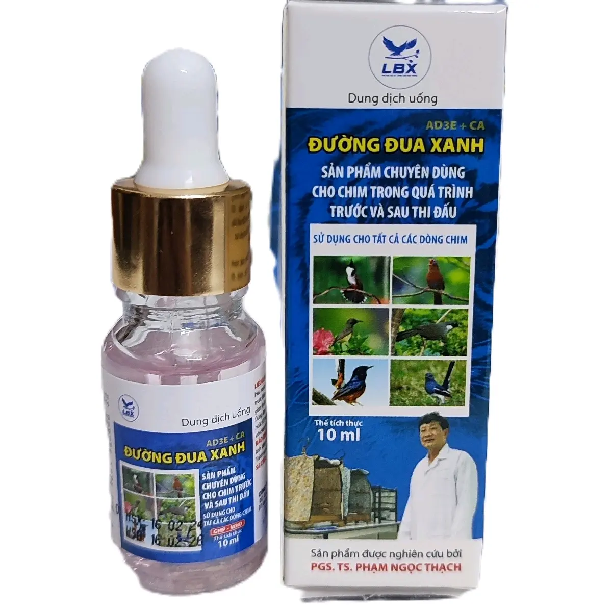 ĐƯỜNG ĐUA XANH của Lâm Bầu Xô Dung Dịch Dùng Cho Chim Trong Quá Trình Trước và Sau Khi Thi Đấu  Chai 10ml ( Dùng cho Chim Cảnh )