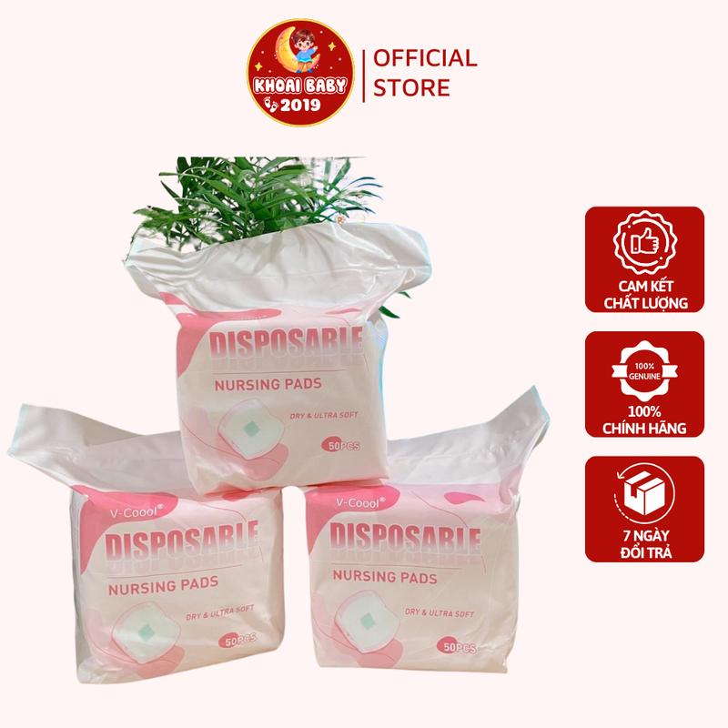 Túi 50 Miếng Lót Thấm Sữa VCoool Chống Tràn, Siêu Thấm Cho Mẹ 0