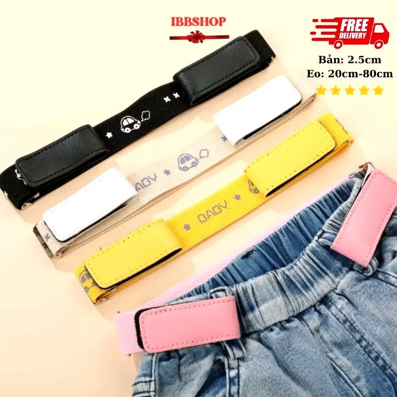 Thắt Lưng Học Sinh Co Giãn iBB31 Dễ Phối Đồ Phong Cách Hàn Quốc