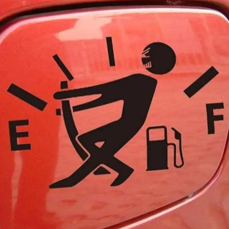 Creative Funny Figure Car Fuel Tank Cover Sticker, Decorative Car Reflective Sticker, Car Exterior Accessories For Car Decoration 7