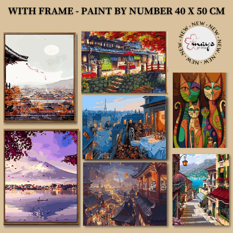 [WITH FRAME] Paint By Number Set 40 x 50 cm / DIY Painting Kit - Shop ...