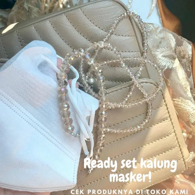 Konektor Masker Hijab Premium Crystal Ceko 3