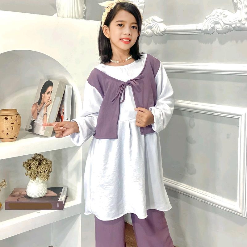 Setelan anak cringkel rompi Celana Fashion 0