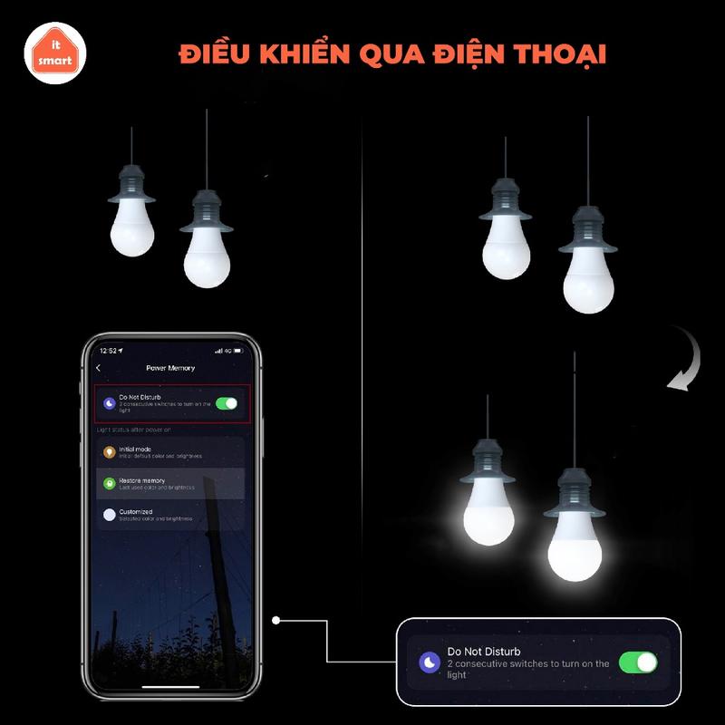 Bóng đèn thông minh Tuya Moes wifi công suất 9-14W điều khiển giọng nói, hẹn giờ tắt bật 6