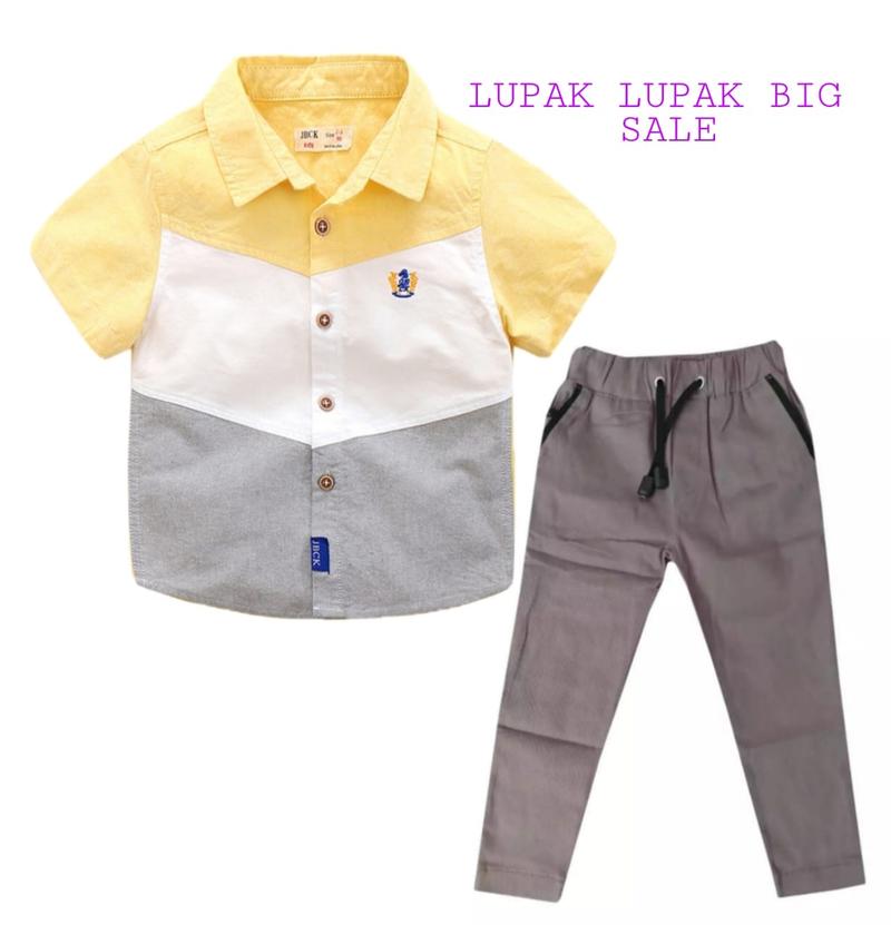Product Introduction of STELAN ANAK LAKI LAKI IMPORT / STELAN ANAK LAKI KOREAN BAJU KEMEJA ANAK LAKI LAKI KEMEJA ANAK WARNA WARNI Celana Fashion 14
