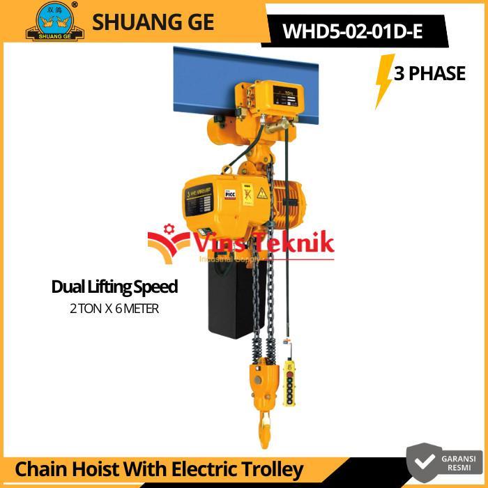 Jual SHUANG GE WHD5-02-01D-E Electric Chain Hoist with Single Speed ...
