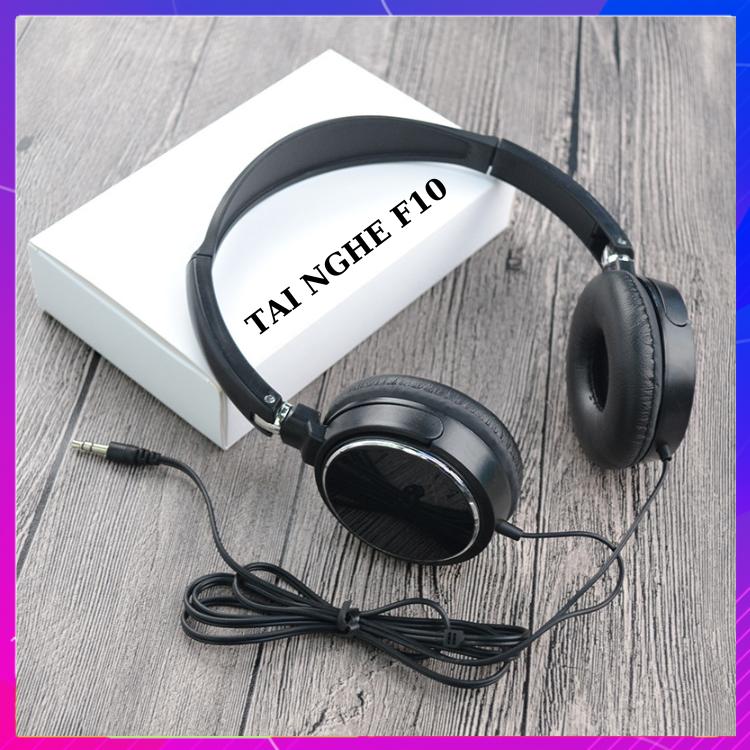Tai Nghe Chụp Tai F10 Plus Headphone Nghe Nhạc Cực Hay Âm Bass Mạnh Mẽ, Tai Nghe Chụp Tai Có Dây Bảo Hành 12 Tháng
