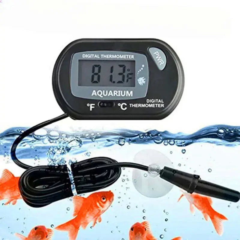 Fish tank thermometer, LCD display, aquarium temperature meter, water meter, fish tank temperature detector, pet appliances, aquatic water remote controller