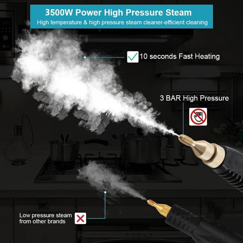 Product Introduction of LOCAL SHIPPING Aircon Steam Clean Steamer Cleaner Machine Mattress Sofa  High Pressure Temperature Steaming Washer Handheld 2
