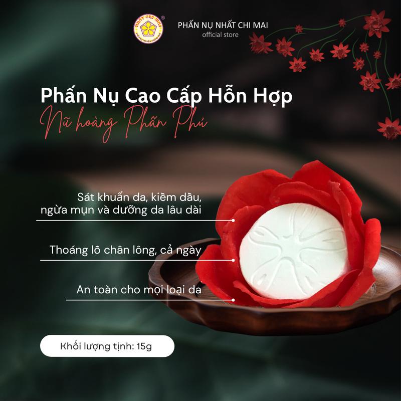 MUA 1 TẶNG 1 mini Phấn Nụ Hỗn Hợp Cao Cấp NHẤT CHI MAI TT3 15g - Phấn phủ trang điểm ngừa mụn và dưỡng da dành cho mọi loại da