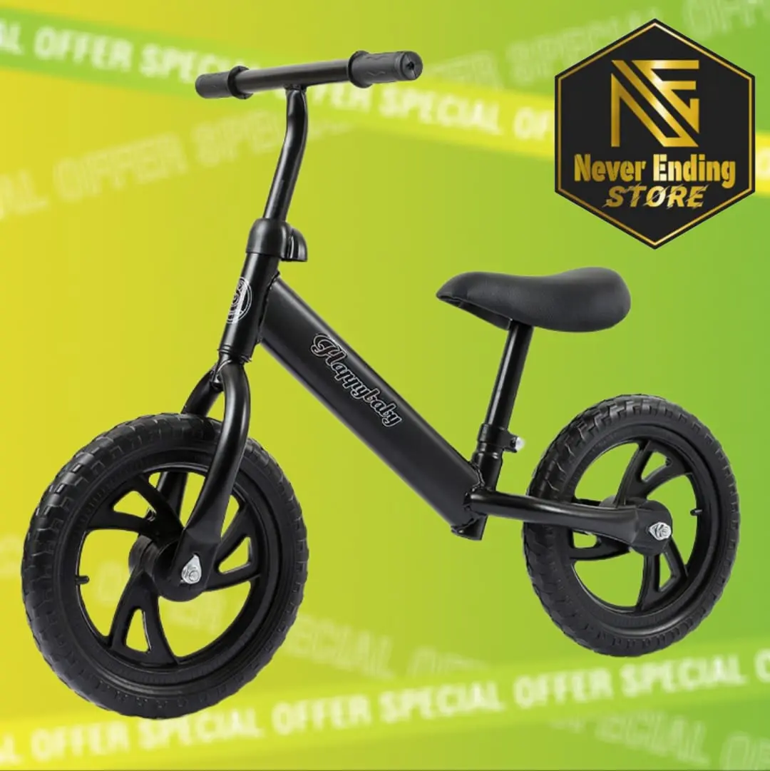 Sepeda Keseimbangan Anak dan Balita Pushbike Kickbike Balance Bike warna merah biru putih hitam pink kuning 1 2 3 4 5 6 tahun HappyBabby Roda Plastik Besi Toys