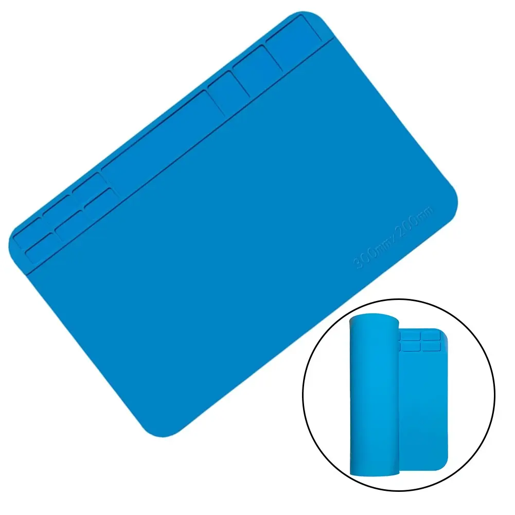 Thảm Hàn, 30x20cm, Silicone Chịu Nhiệt, Bộ Thảm Làm Việc, Có Tính Năng Từ Tính Và Chống Tĩnh Điện, Thích Hợp Cho Các Nhiệm Vụ Phục Hồi Tự Làm An Toàn