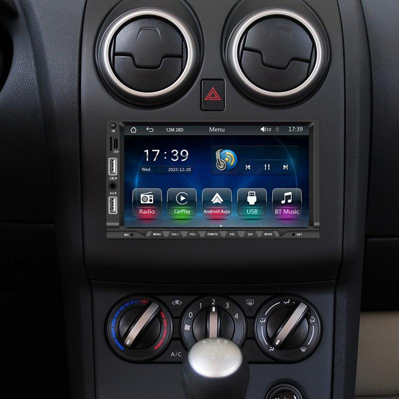 Product Introduction of Compatible with 7inch Dual-Socket MP5 Player - Wireless CarPlay with Microphone for Car Central Control Integrated System 43