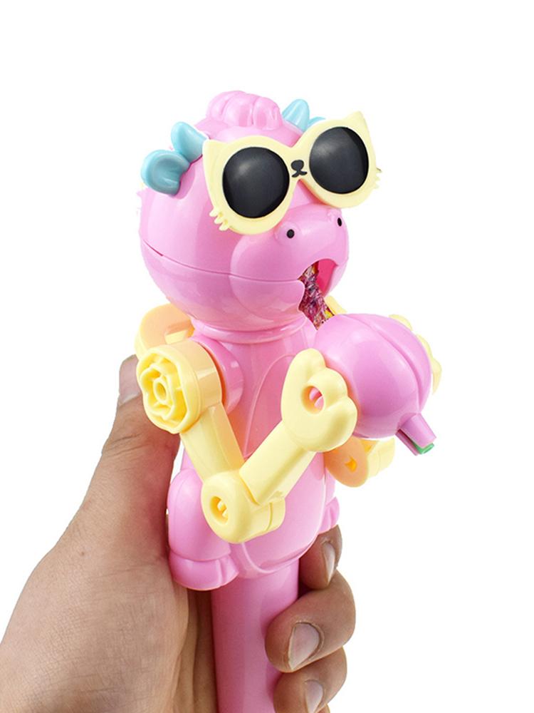 Product Introduction of Creative Kids Eating Lollipop Robot Lollipop Candy Stand Holder Educational Toy 17
