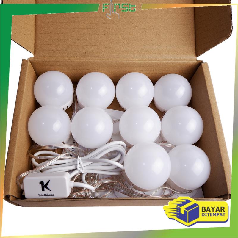 FH K2 Lampu Meja Rias Dandan Kaca Va nity Cahaya Cermin ( 10 Bohlam ) 5
