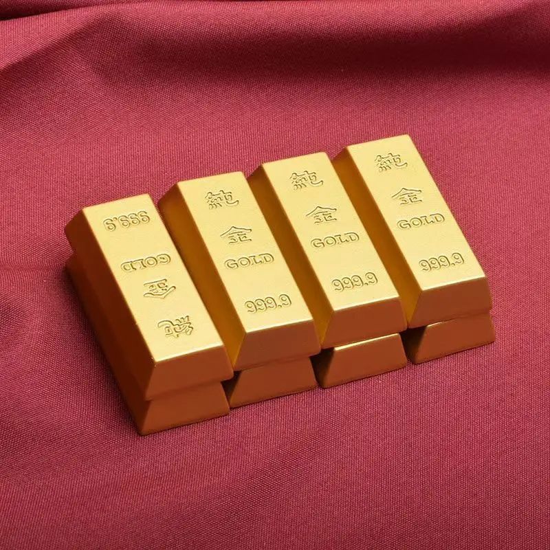 Artificial gold bars, solid gold brick ornaments, handicraft furnishings, feng shui, opening housewarming, gifts, home living room decorations
