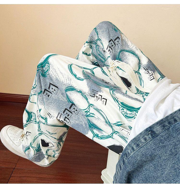 Product Introduction of Autumn Dopamine Wide-Leg Pants for Men, Trendy Brand, Small Design, New Style, Student Straight Loose Casual Versatile Long Pants wide  ribcage  outfit celana  maharani  kemala celana  kulot  lope  lope 12