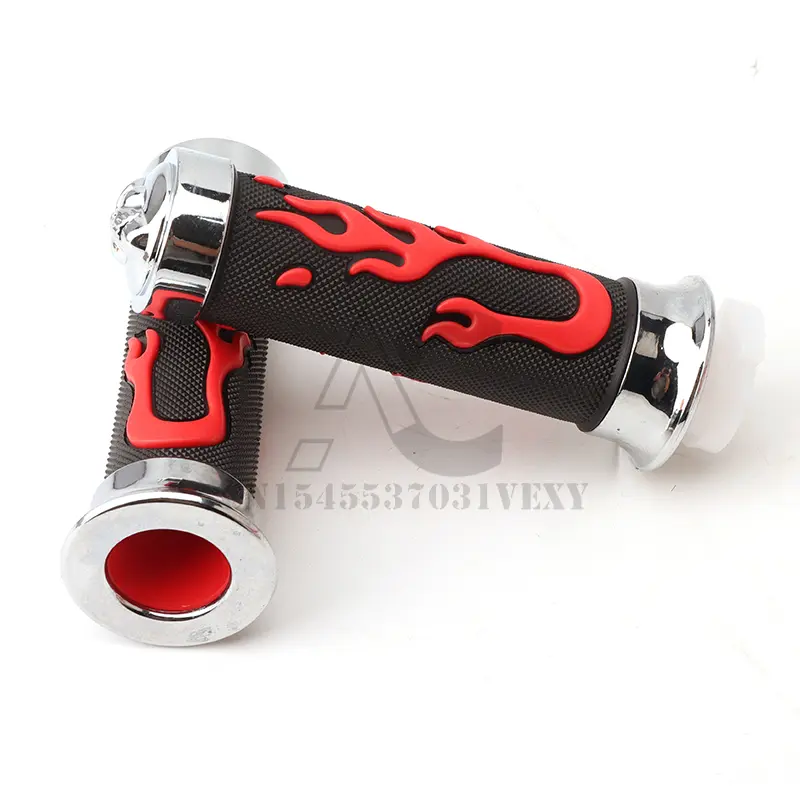 22mm Universal Motorcycle Handlebar Colored Skeleton Rubber Handle Grip Scooter Handlebar for Harley Honda Yamaha Suzuki