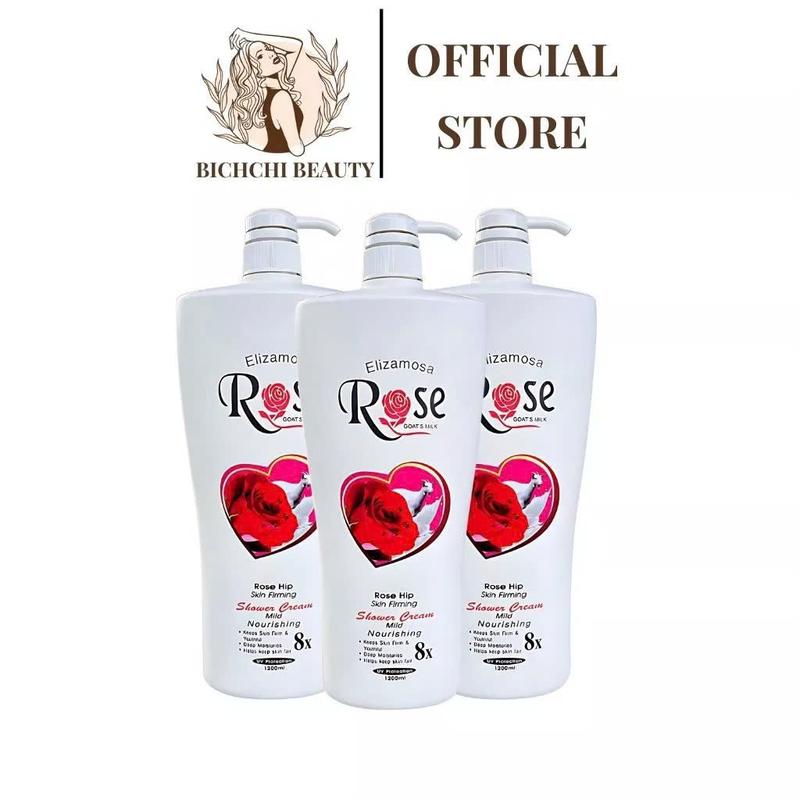 ComBo 3 Chai Sữa tắm dê ROSE hương hoa hồng 1200ml