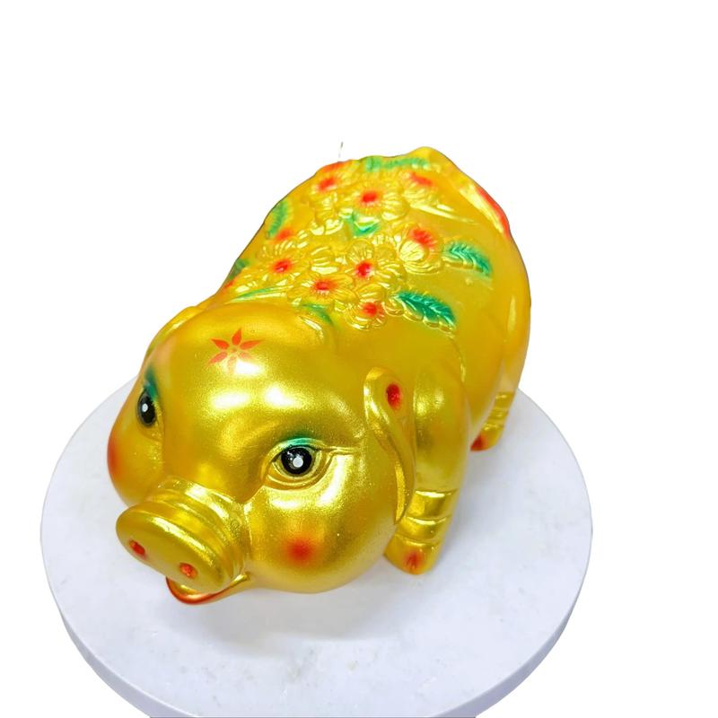 Nằm Vàng Đồng Đất Tiết Kiệm KT 23x14cm Lỗ Dài Lợn Đất Lợn Thạch Cao Ống  Ống Tiết Kiệm Đựng Tiền heo nọc Ống Heo con  heo chữ