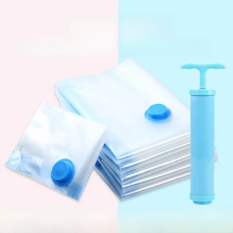 Cross-Border Vacuum Compression Bag Transparent Buggy Bag Household Suction Packing Bag Travel Business Trip Storage Bag Quilt Clothing Organiser