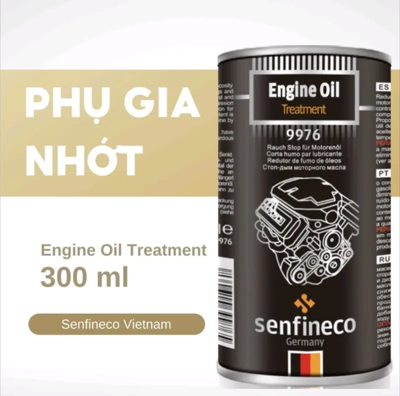 ( Tặng áo thun khi mua 2 chai) Phụ gia nhớt bảo vệ động cơ Senfineco 9976 Engine Oil Stop Smoke dung tích 300ml 4