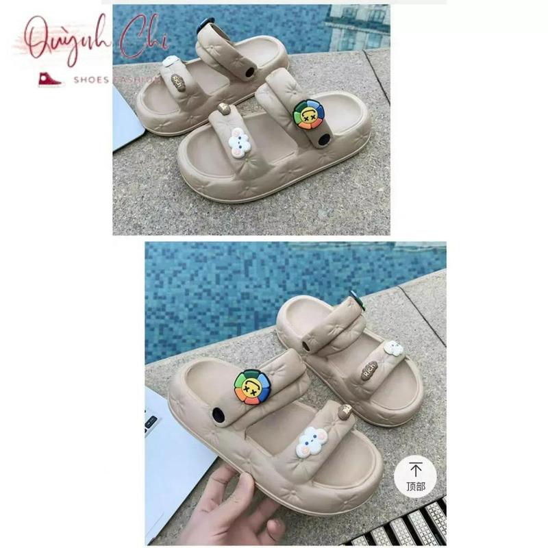 (Loại 1) Dép Sandal Đế Bằng Cao 4 Cm , Dép Quai Hậu Nữ Đế Cao Chất Liệu EVA Siêu Nhẹ XiXiTiao TB533 DéP Shoes GiàY Nhung 8