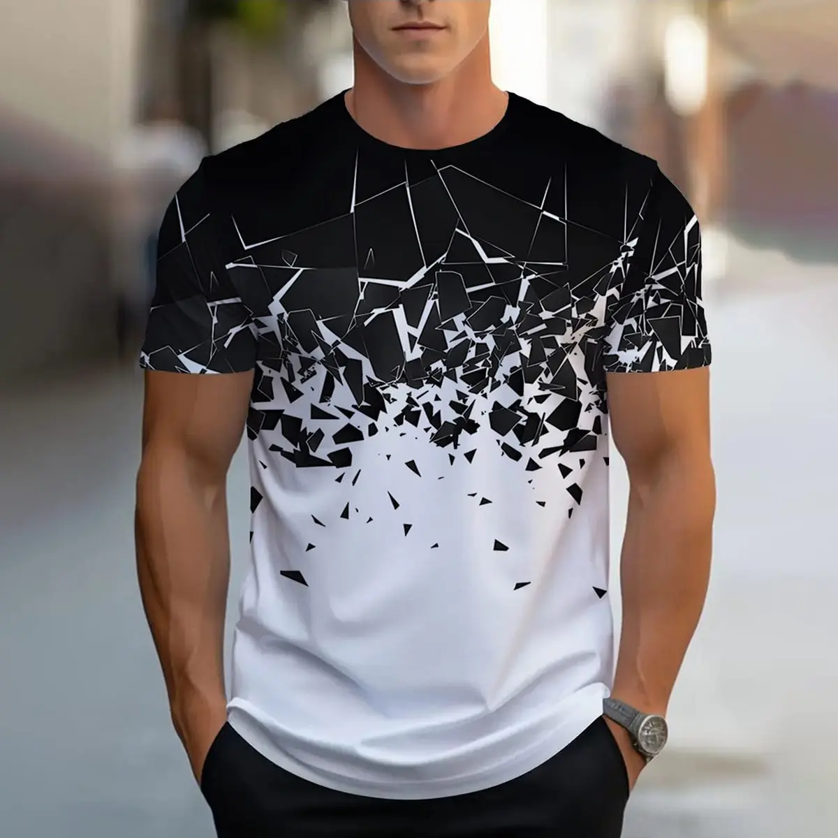 Men's T-Shirts Classic Retro Hip Hop Men's Short Sleeve Casual Multifunctional T-Shirts for Men and Women streetwear