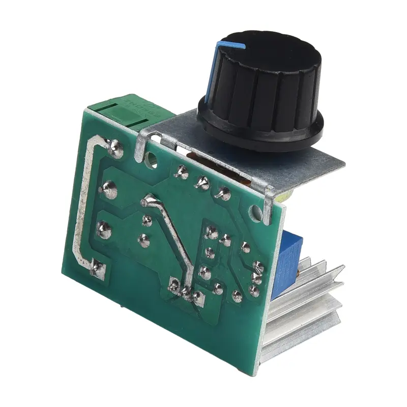 Bộ Điều Khiển Tốc Độ Động Cơ, Công Suất 2000W, Điện Áp 220V, Bộ Điều Chỉnh SCR, Bộ Điều Nhiệt Điều Giảm, Màu Vàng Kim, Hàng Mới Về 4