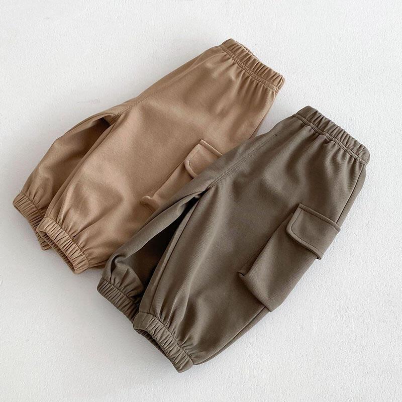 Product Introduction of New Autumn Kids Trousers 0 5T Boys Solid Color Casual Harem Children Baby Simplicity Cargo Pants 8