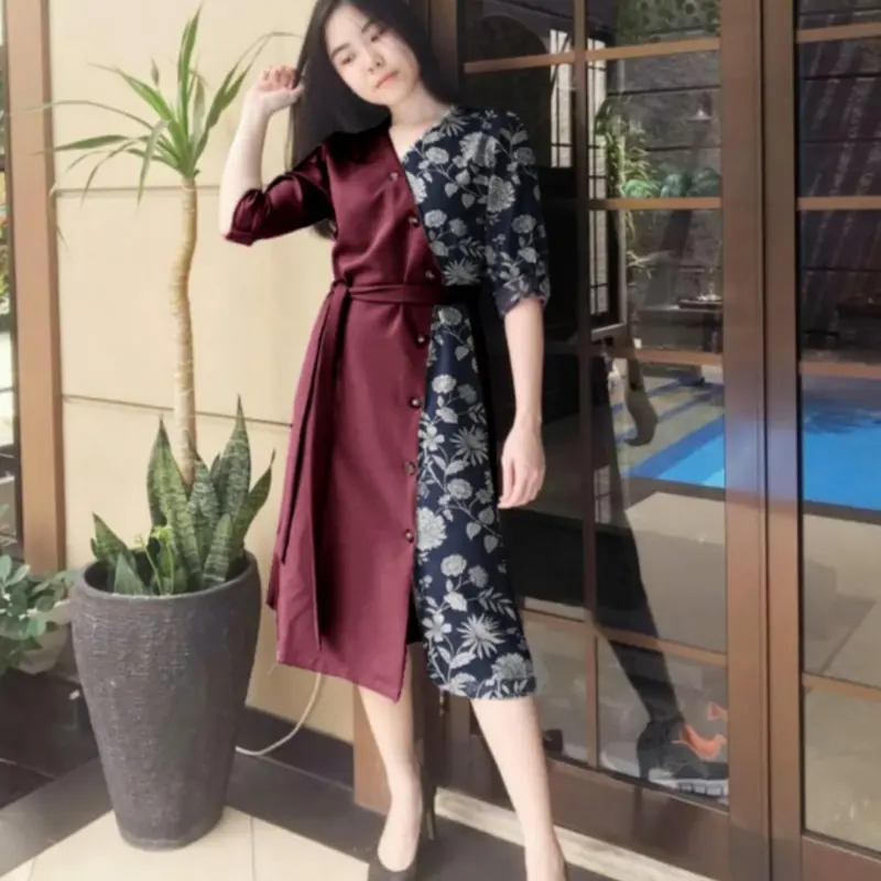 THABISHOP / TUNIK LAUREN ZIBA / FLOW / HN / TUNIK WANITA / TUNIIK REMEJA KEKINIAN / OUTFIT KEREN / BAJU LEBARAN / TERUSAN WANITA / OODT KOREAN STYLE 8