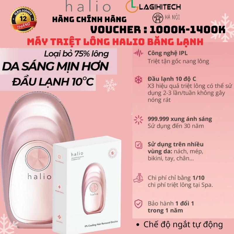 [LIVE] [MẪU MỚI 2025]Máy Triệt Lông Băng Lạnh Cá Nhân Halio IPL Cooling Hair Removal Device - (Hàng Chính Hãng), Bảo Hành 12 Tháng