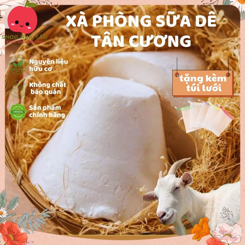 Xà phòng sữa dê Tân Cương, 100% tự nhiên, lành tính, dưỡng body- dưỡng da (tặng kèm túi lưới) Nữ
