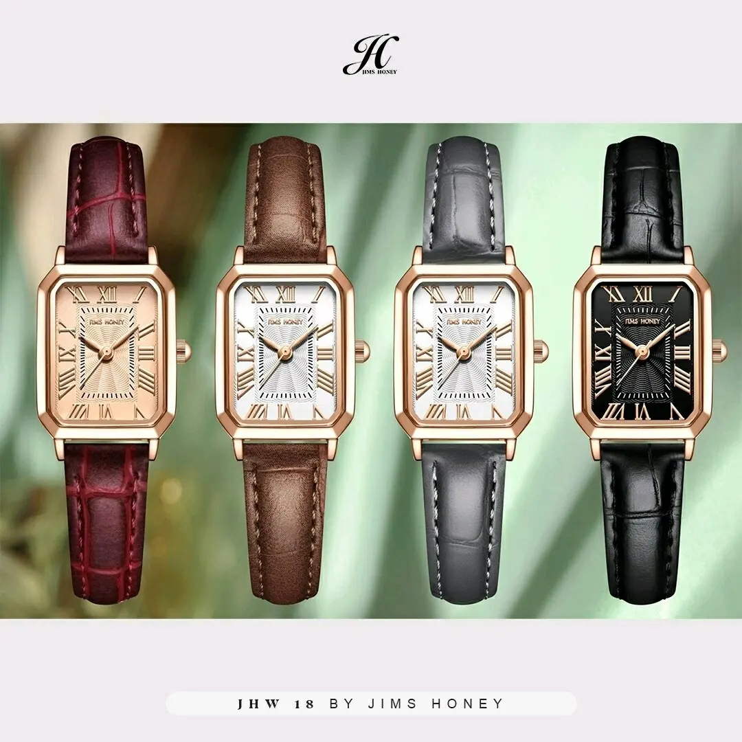 JHW 18 JIMSHONEY SEMARANG FREE BOX Jam Kulit Vintage  Watches