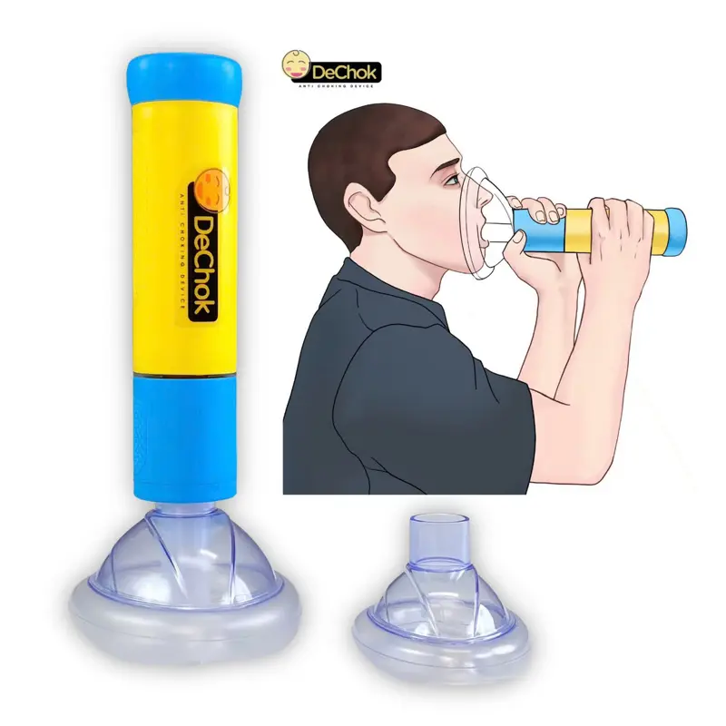 Dụng cụ sơ cứu khẩn cấp chống ngạt thở DeChock cho trẻ em/người lớn gia đình - tạo dung tích phổi hút dị vật