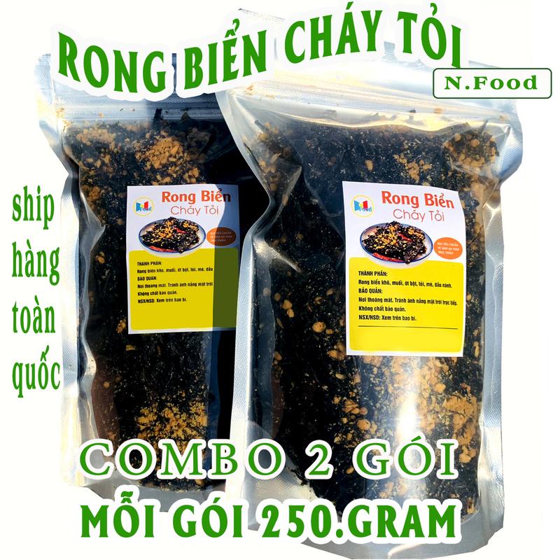 Rong Biển Trộn Cơm Cháy Tỏi & Sấy Mè Snack Lá Rong Biển 200G 250G 500G