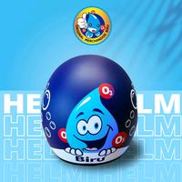 Gambar Helm Half Face Motor Dewasa Pria Wanita SNI Keren Karakter Mr OTRI - Original Merchandise Biru dari Air Minum Biru Kota Surabaya 3 Tokopedia