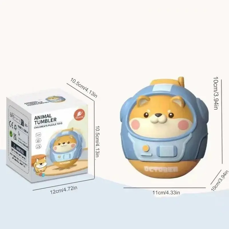 Cute Animal Design Roly-Poly Toy, 1 Count Colorful Shaking Head Baby Toy, Baby Tumbler Toy, Fun Gift for Baby Boys & Girls 1