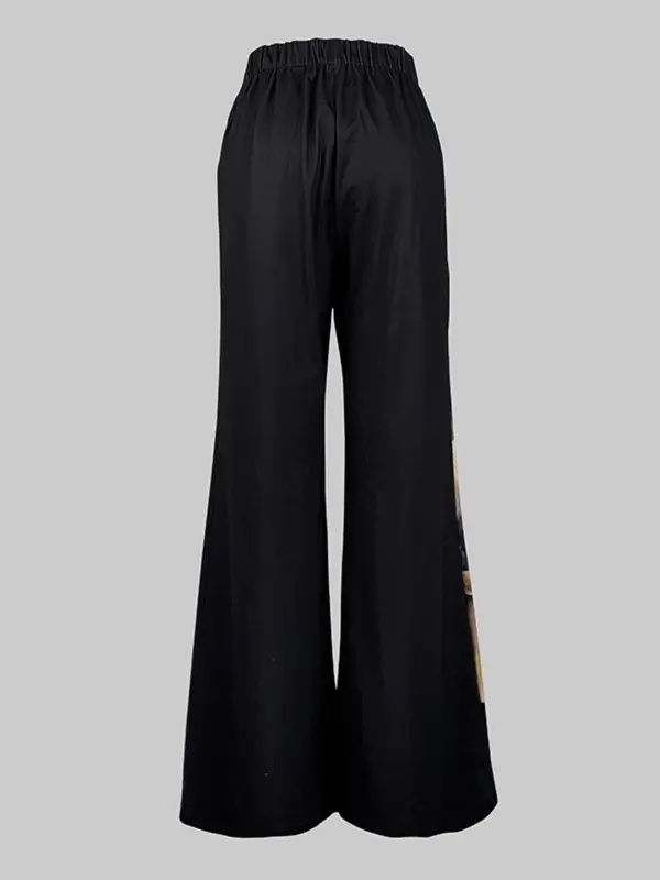 Women's Floral Print Flare Leg Pants, Elegant High Waist Bell Bottom Trousers for Daily Wear, Ladies Bottoms for All Seasons 1