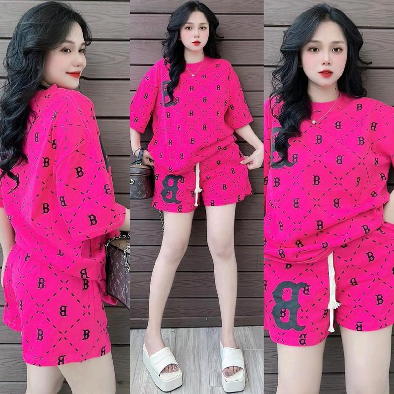 Sét bộ quần đùi dễ thương _ Quần có túi _ Vải thun cotton mềm mịn thấm mồ hôi mặc mát _ XINH shop Nữ Women Áo Top Voi set botieuthu essentials