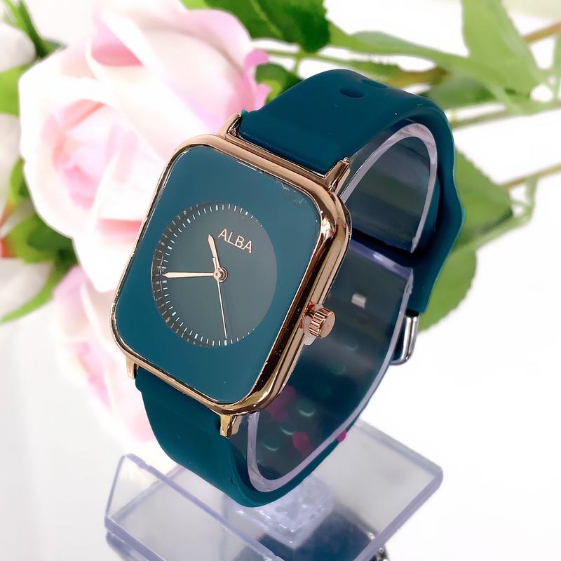 Product Introduction of Jam Tangan Wanita Alba Tali Karet Rubber Korean Fashion 1
