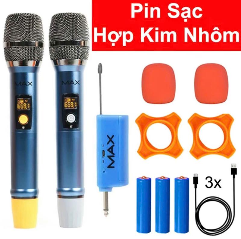 Bộ 2 micro không dây đa năng max 56 kim loai